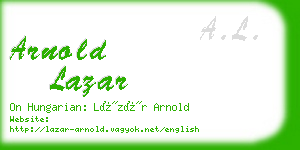 arnold lazar business card